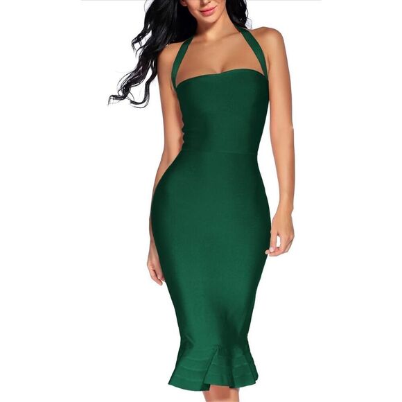 houstil Dresses & Skirts - New Halter Fishtail Bandage Bodycon Dress Party M